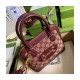 Gucci Horsebit 1955 GG Mini Bag 677212 in Burgundy GG Canvas