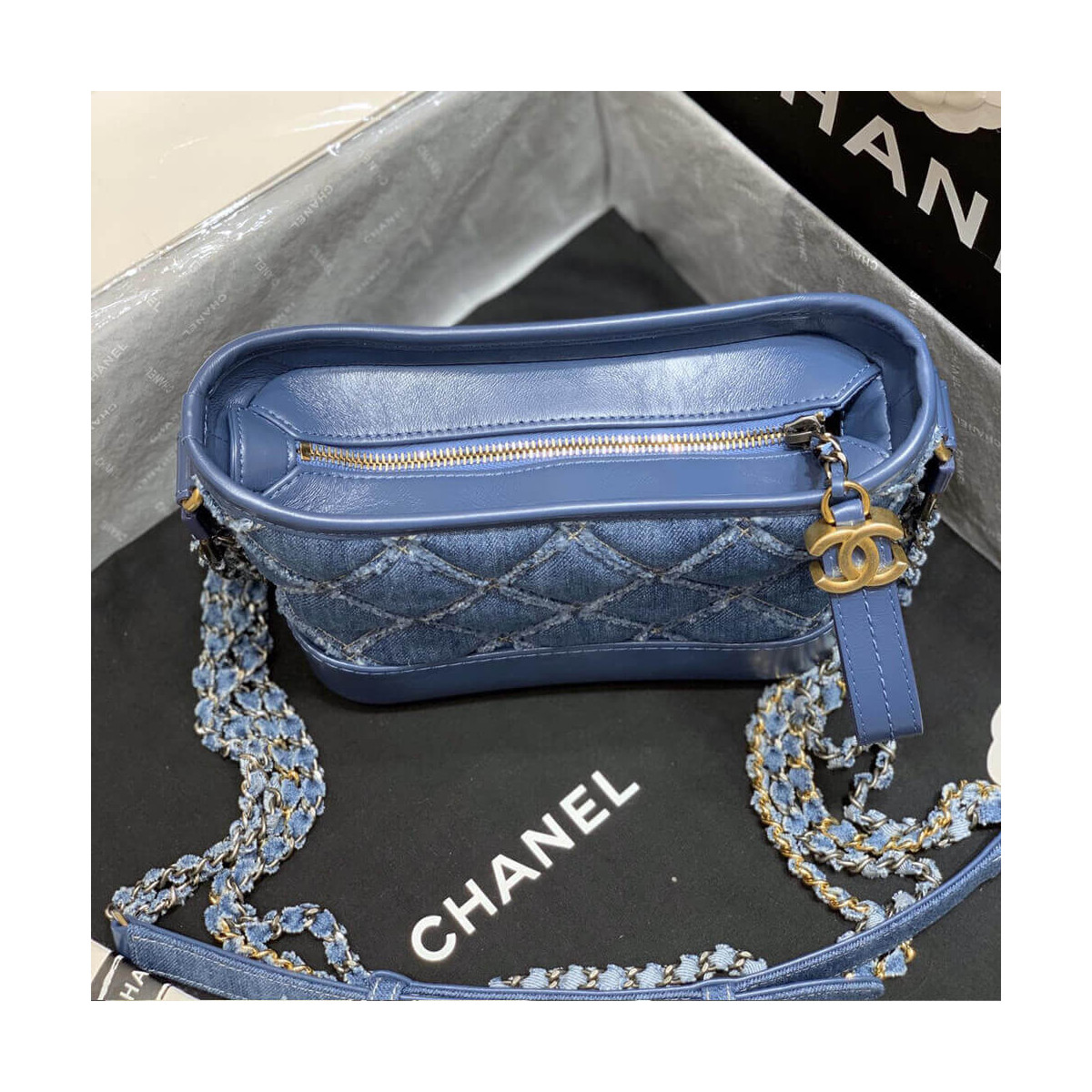 Chanel Gabrielle Small Hobo Bag Denim Calfskin A91810