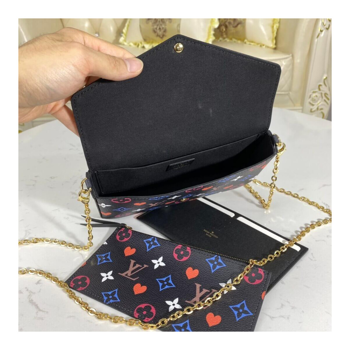 Louis Vuitton Monogram Multicolor Felicie Pochette M61276