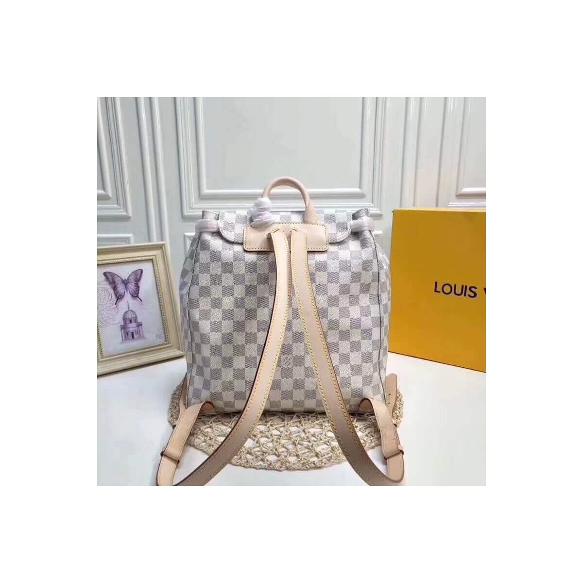 Louis Vuitton Damier Azur Canvas Sperone Backpack N41578