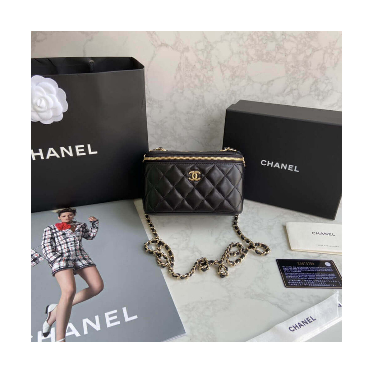 Chanel Mini Vanity Case With Chain AP1472