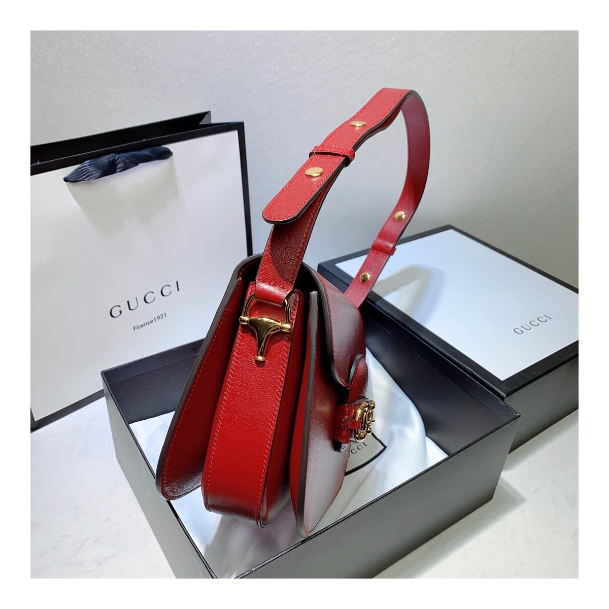 Gucci 1955 Horsebit Leather Shoulder Bag 602204