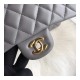 Chanel 1112 Grey Medium Size 2.55 Lambskin Leather Flap Bag