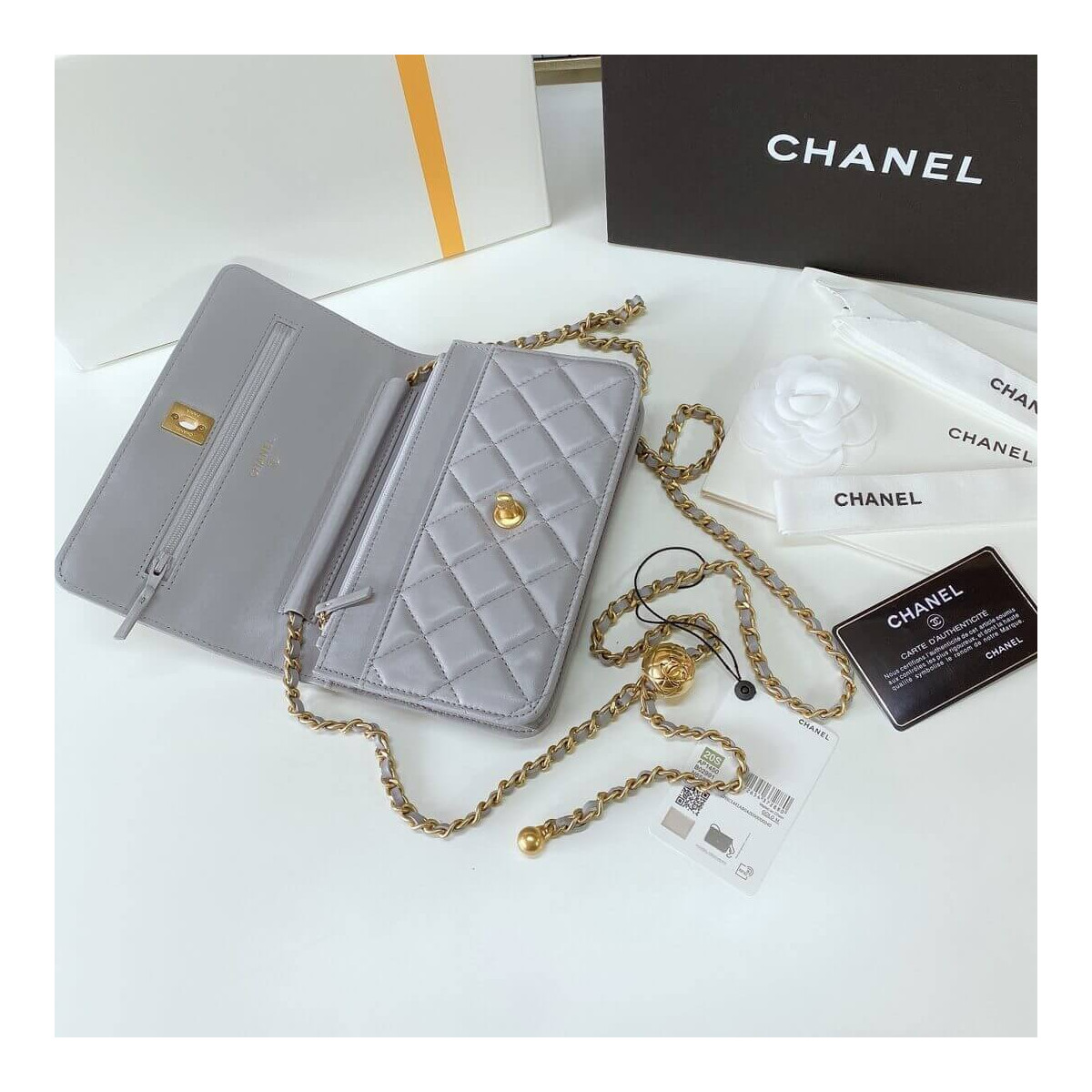 Chanel WOC With CC Details On Strap AP1450 in Lambskin