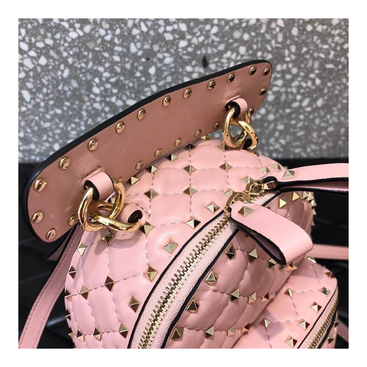 Valentino Garavani Rockstud Spike Mini Backpack 0630J