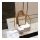 Celine Mini Vertical Cabas  In Canvas and Calfskin 193302