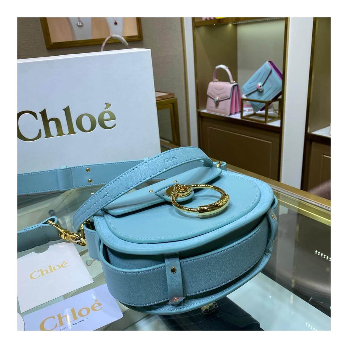 Chloe Small Tess Bag In Calfskin S1153