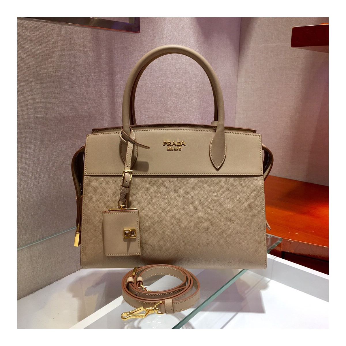 Prada Saffiano Leather Esplanade Bag 1BA046