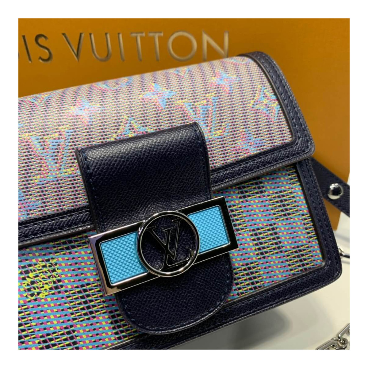 Louis Vuitton Printed Calf Leather Mini Dauphine M55454