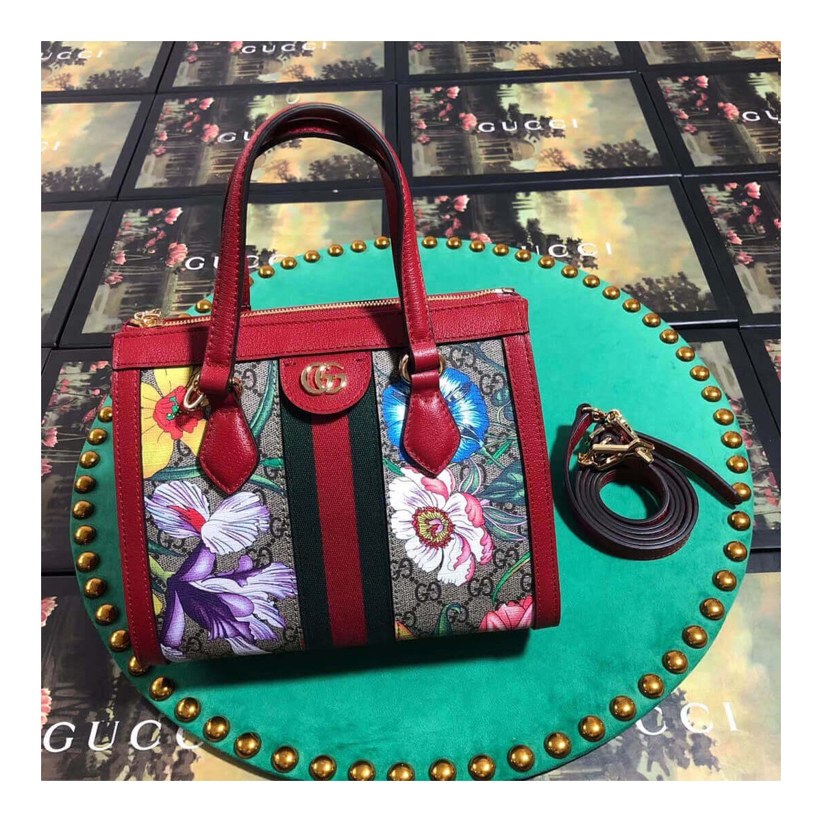 Gucci Ophidia GG Flora Small Tote Bag 547551