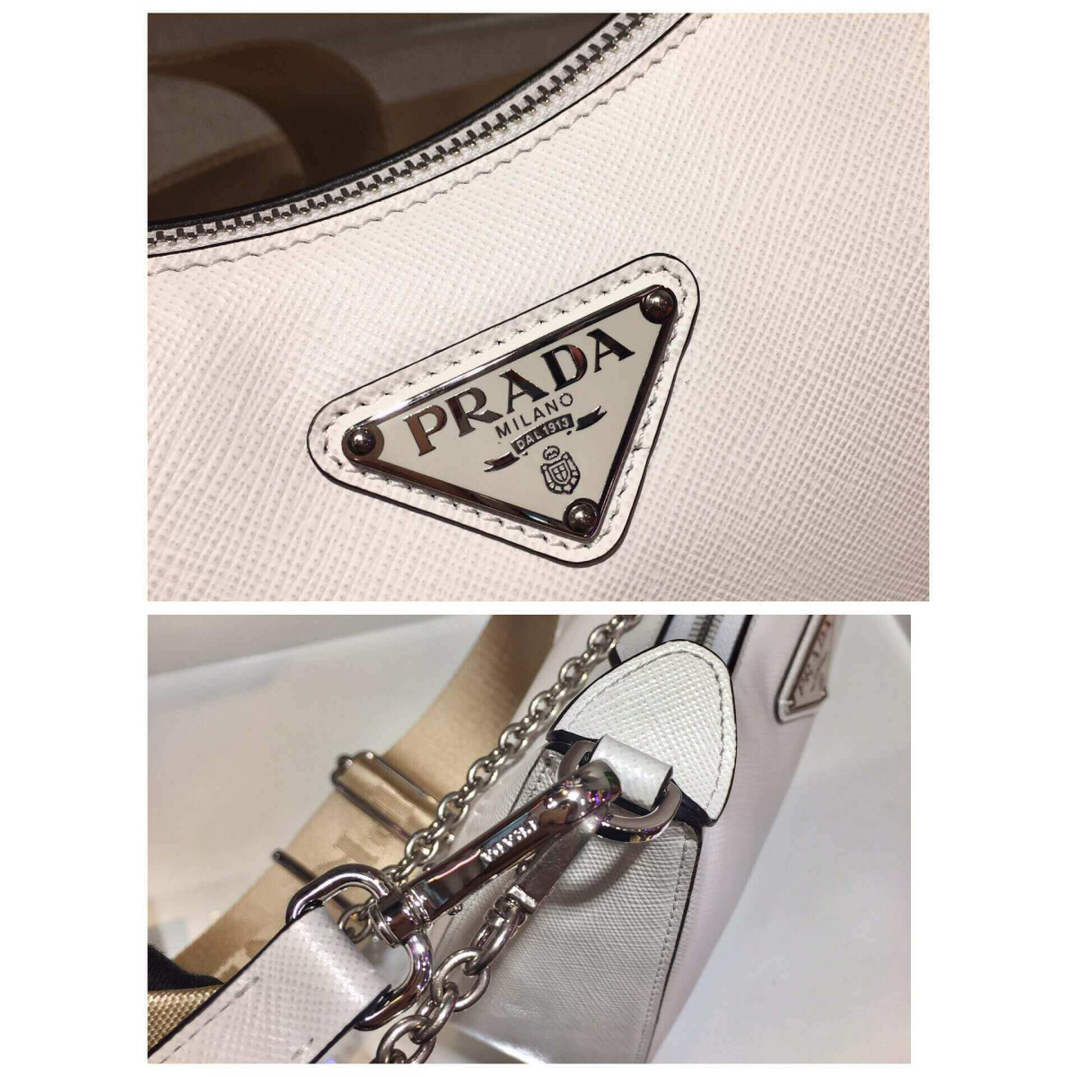 Prada Hobo Re Edition Leather Cross Body Bag 1BH204