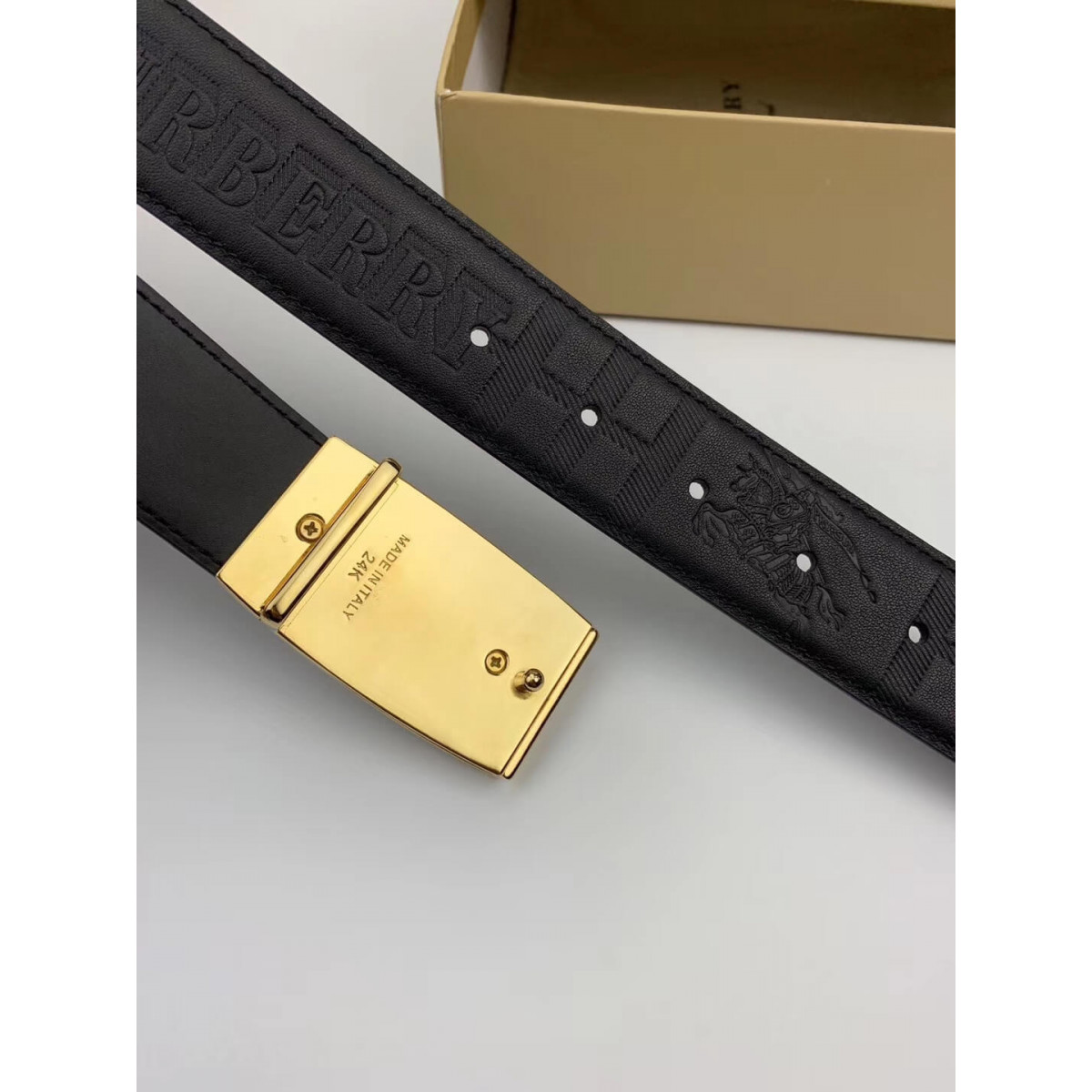 Burberry London Check Leather Belt 40749