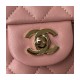 Chanel Mini Flap Bag With Top Handle AS2431 in Iridescent Lambskin