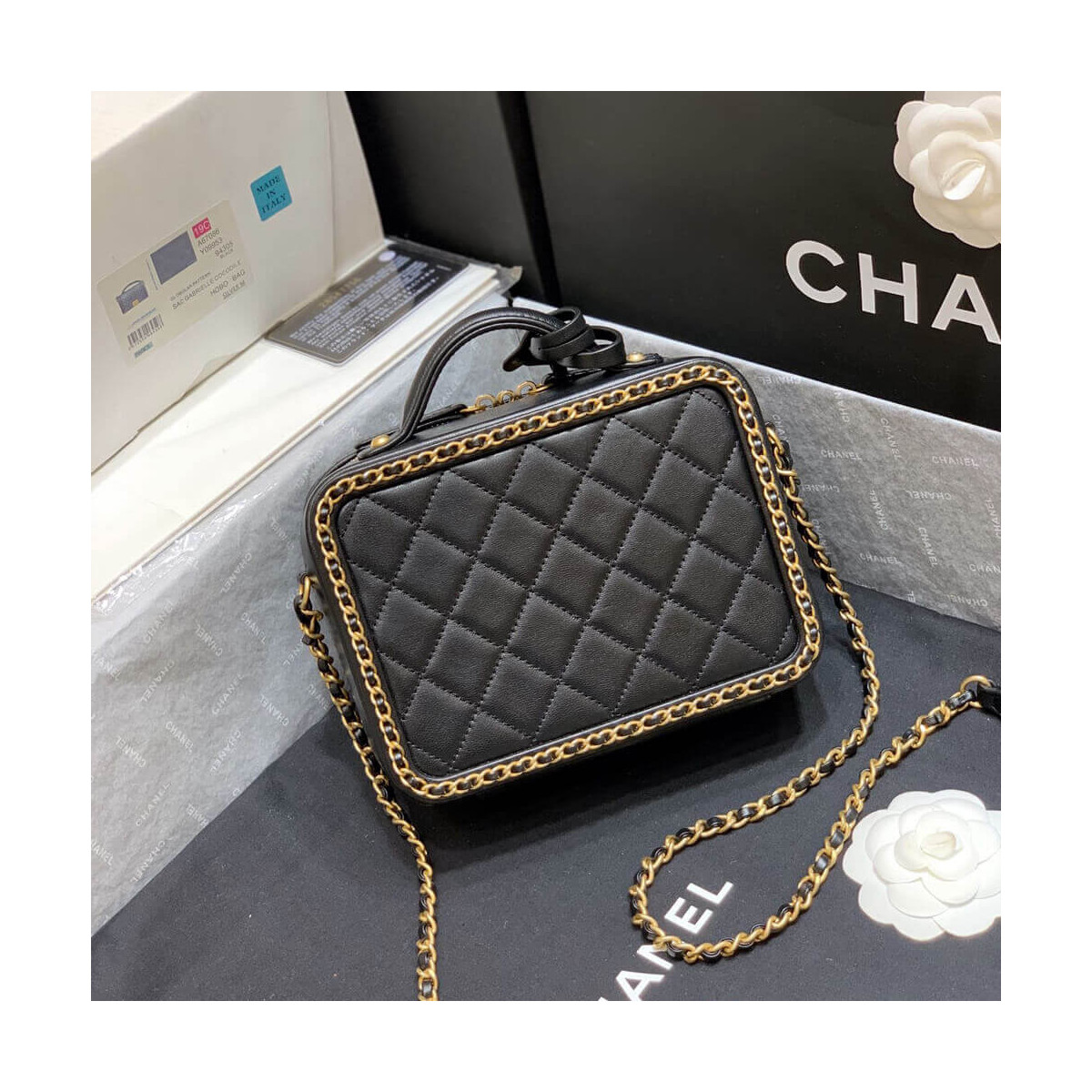 Chanel Chain Around CC Filigree Small Vanity Bag AS1785