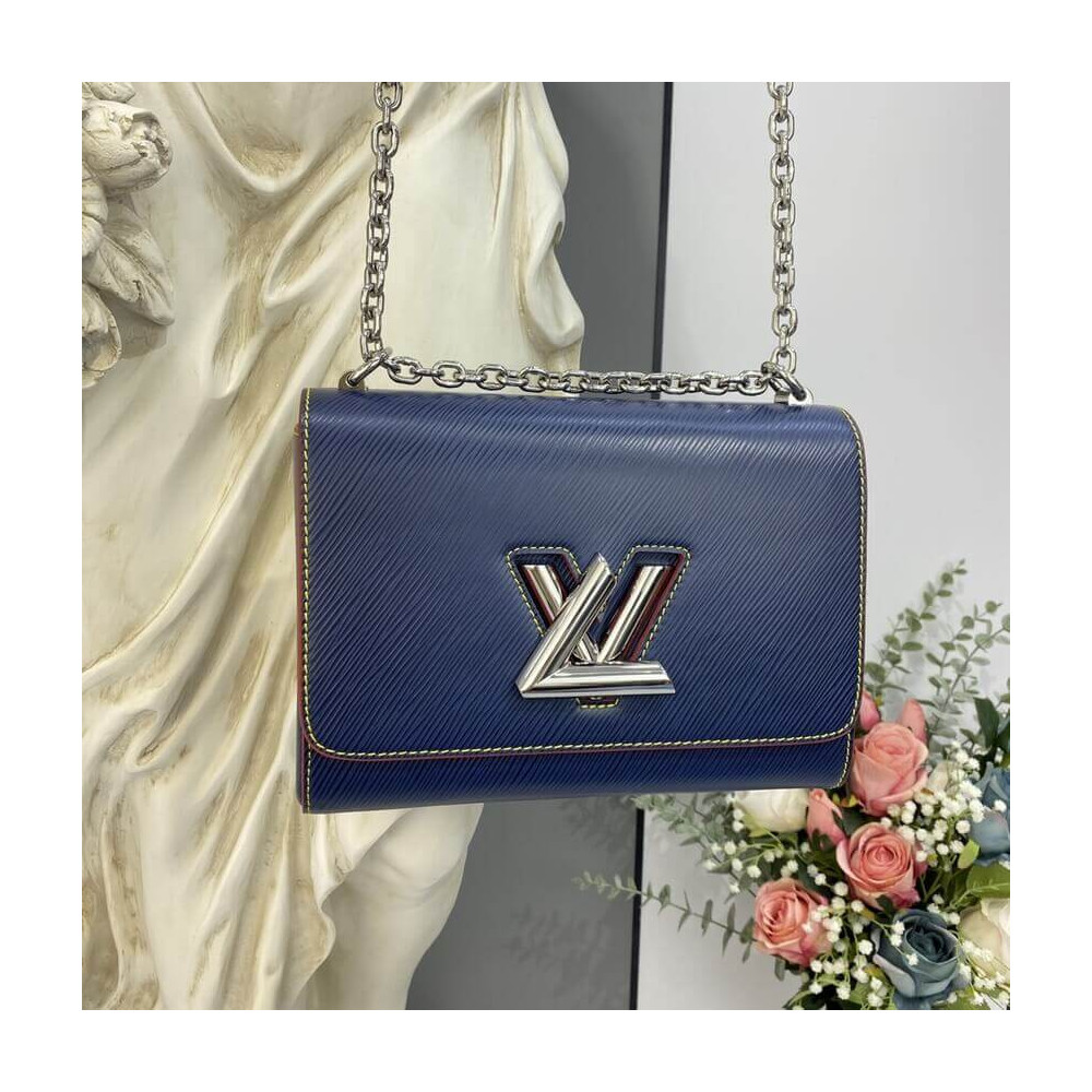 Louis Vuitton Epi Leather Twist MM M50282 Navy Blue/Red