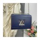 Louis Vuitton Epi Leather Twist MM M50282 Navy Blue/Red