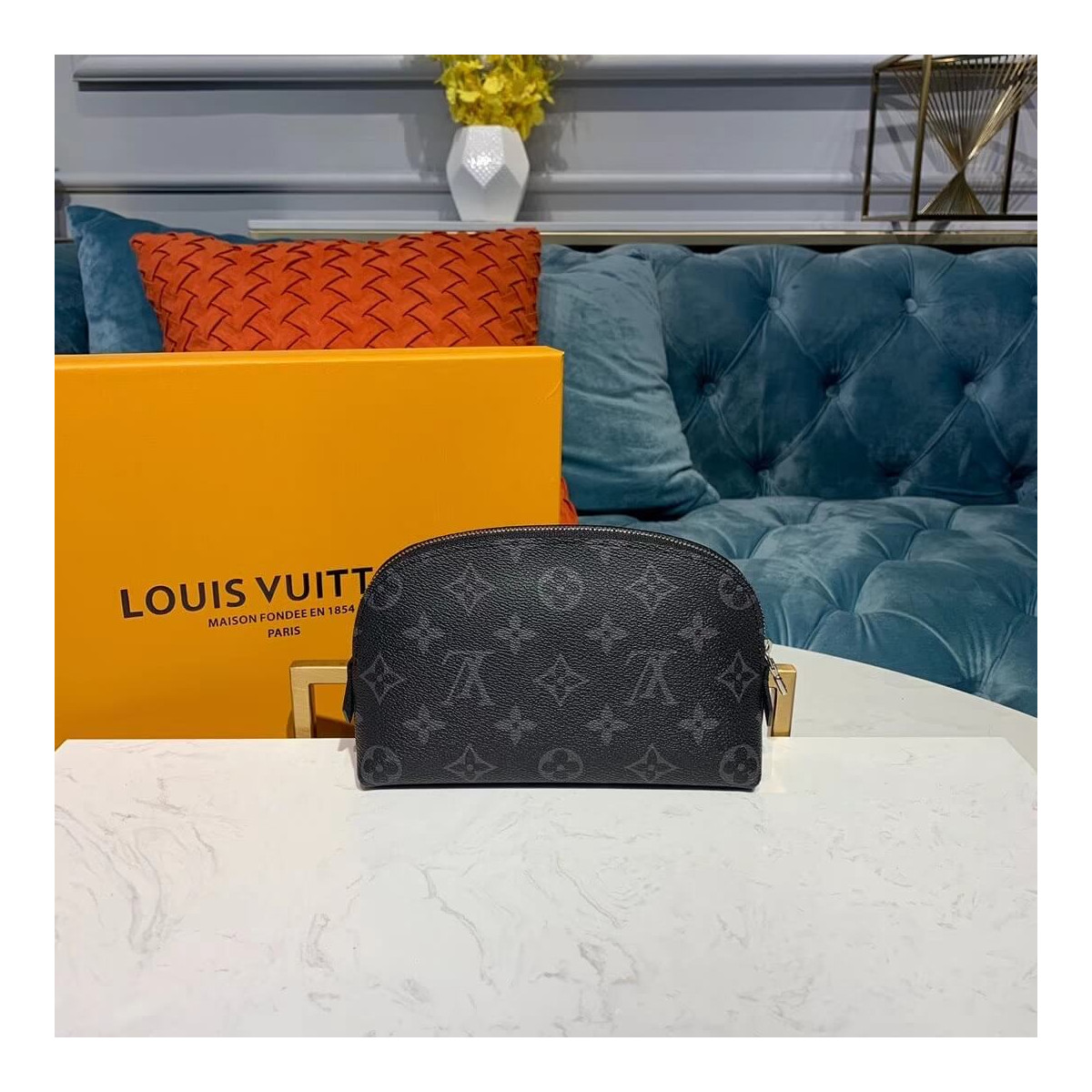 Louis Vuitton Monogram Eclipse Cosmetic Pouch M60024