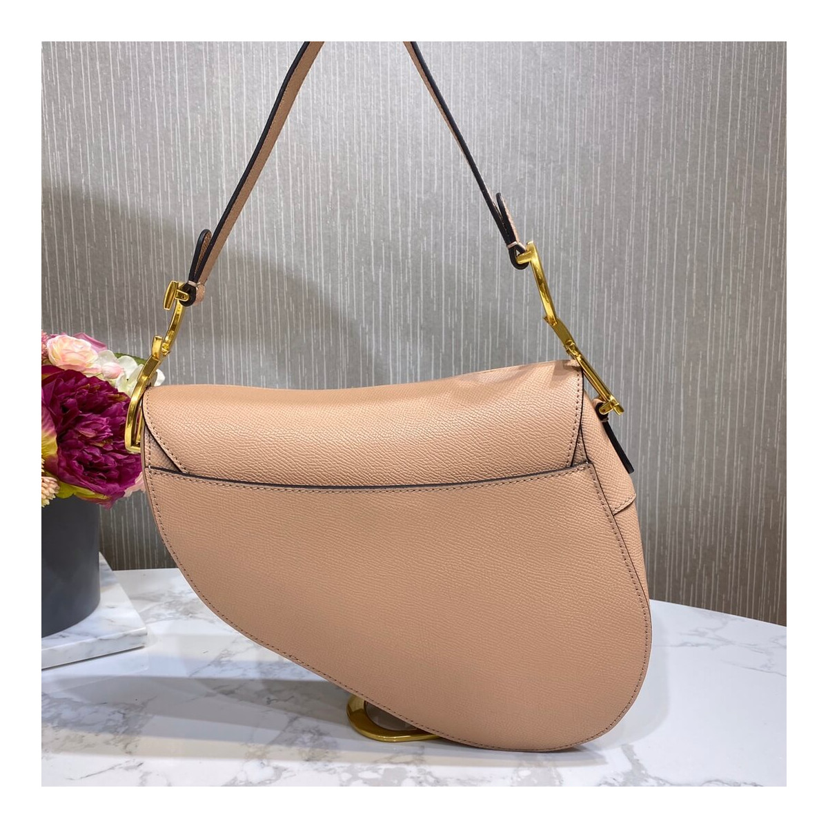 Christian Dior Saddle Bag in Grained Calfskin M0446