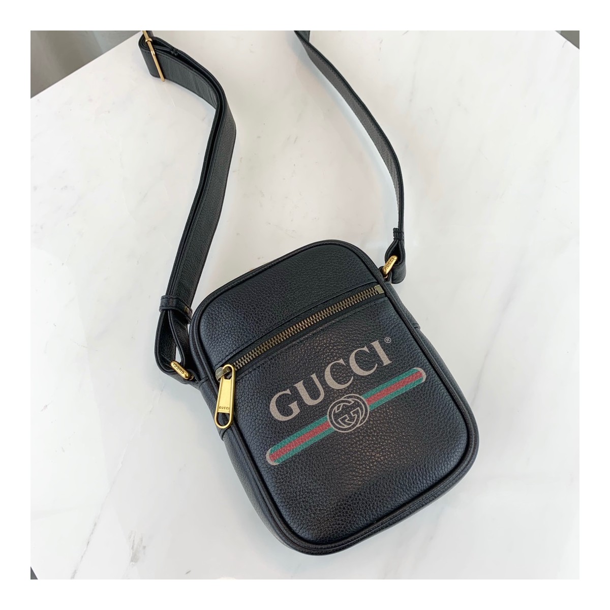 Gucci Print Leather Shoulder Bag 574803