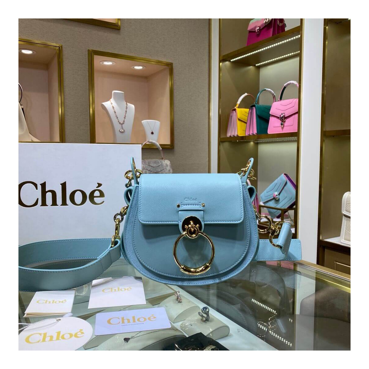 Chloe Small Tess Bag In Calfskin S1153