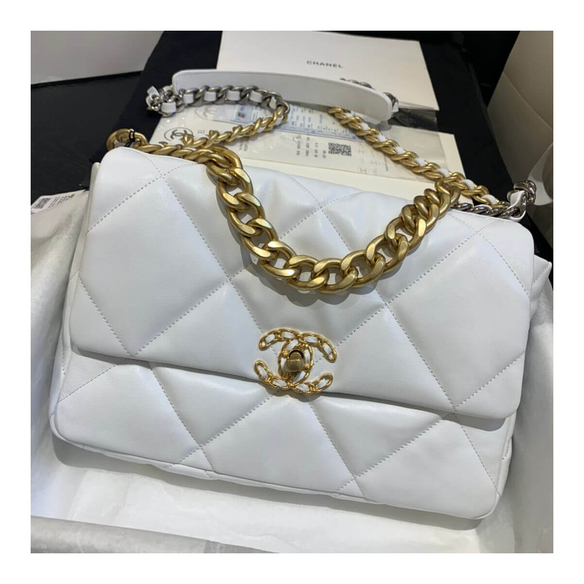 Chanel 19 Large Lambskin Flap Bag AS1161