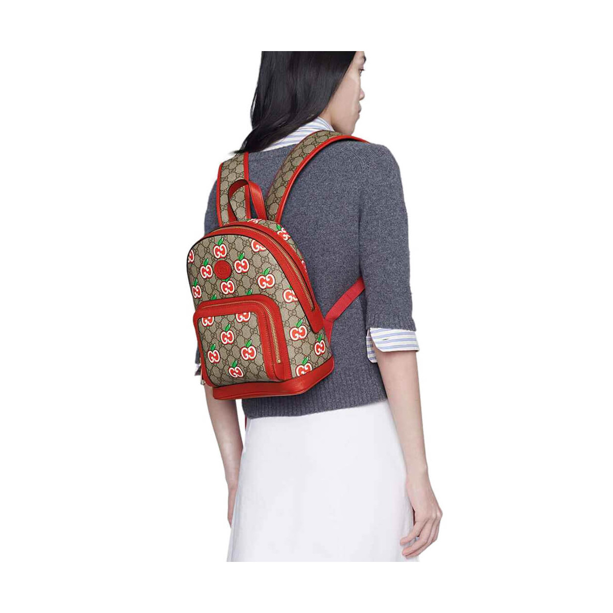 Gucci GG Apple Print Small Backpack 601296