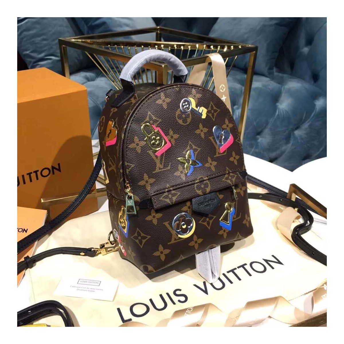 Louis Vuitton Monogram Canvas Palm Springs Backpack Mini M44367