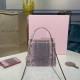 Bvlgari Serpenti Forever Crossbody Top Handle Bag 18cm in Karung Skin 284537 Pink