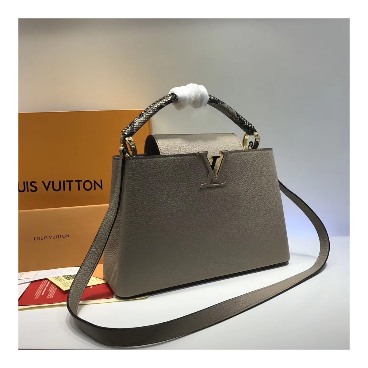 Louis Vuitton Taurillon Leather And Python Capucines BB N92039