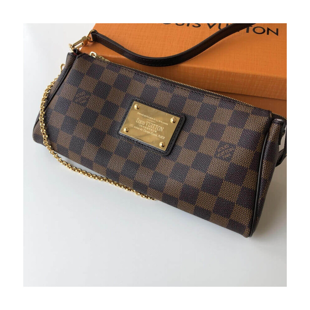 Louis Vuitton Damier Ebene Canvas Eva Clutch N55213