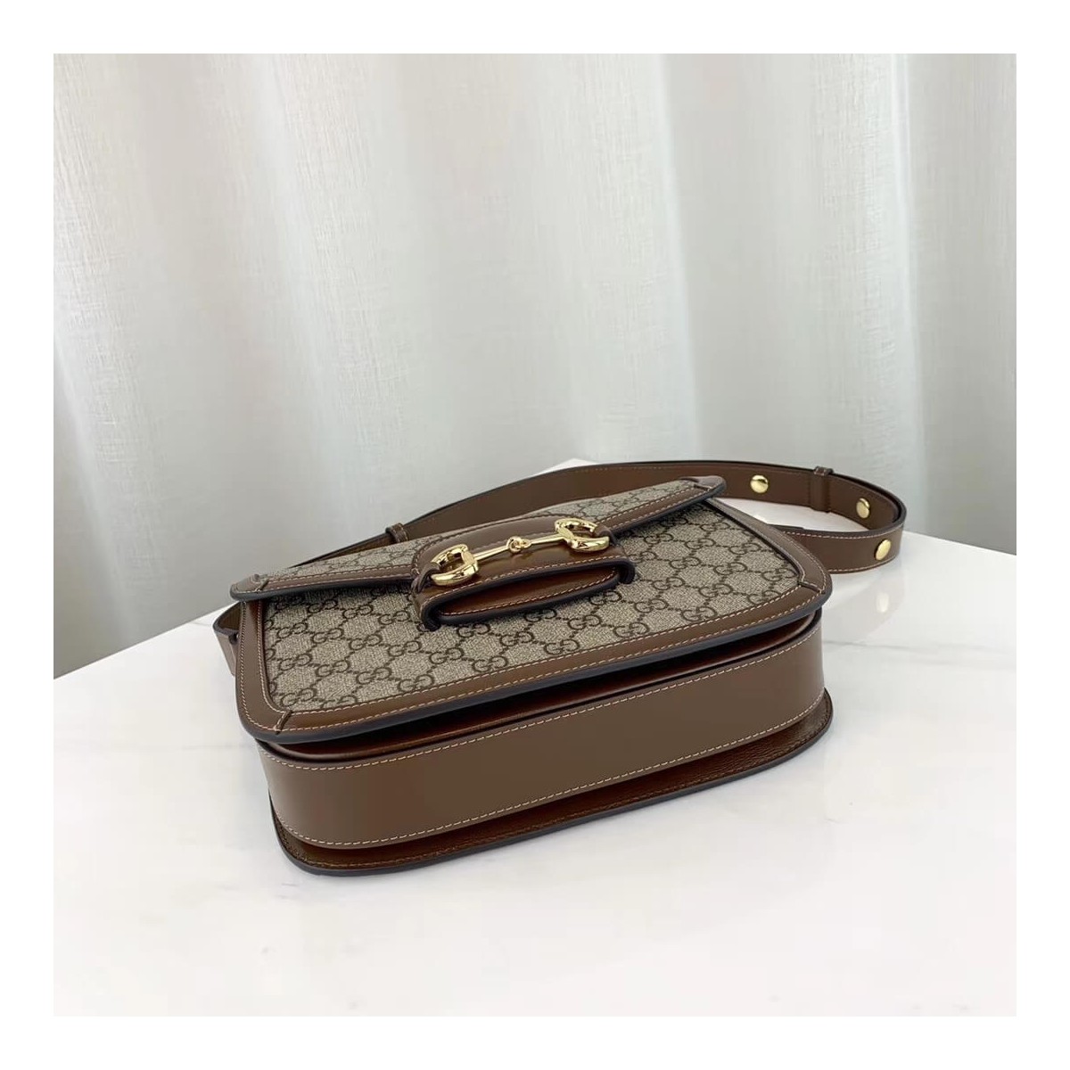 Gucci 1955 Horsebit GG Supreme Shoulder Bag 602204