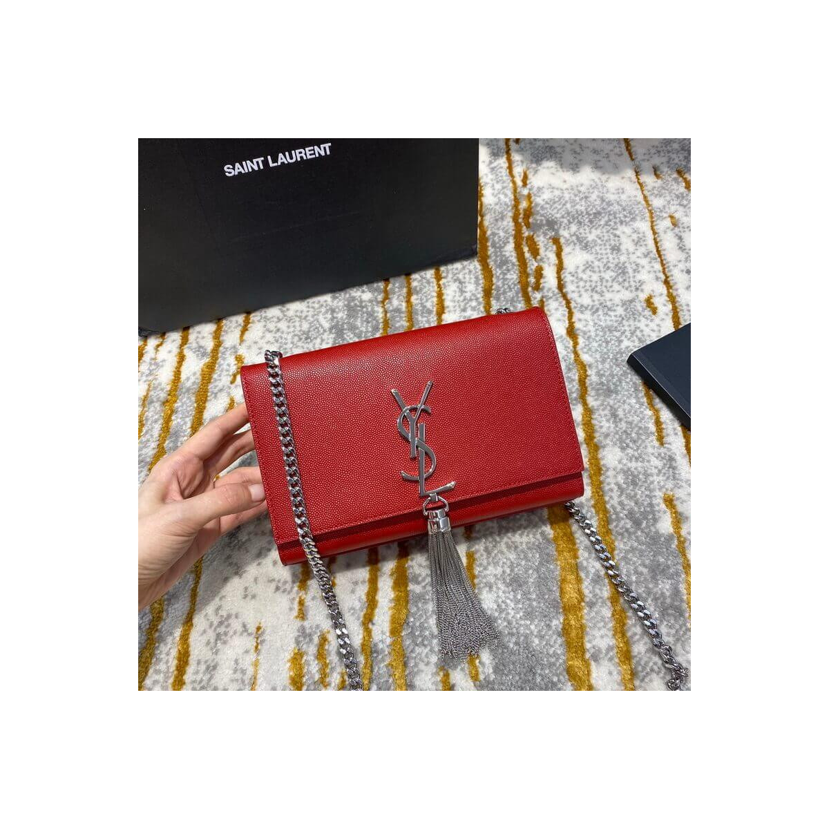 YSL Saint Laurent Kate Small With Tassel In Grain Leather 474366