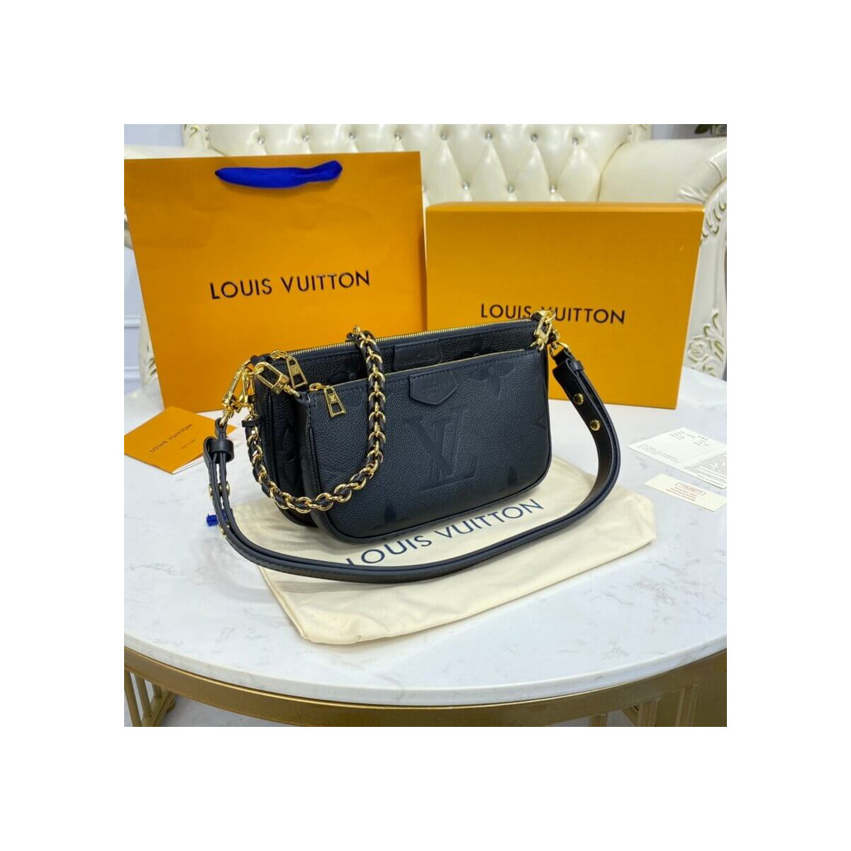 Louis Vuitton Monogram Empreinte Multi Pochette Accessoires M80447 M80399