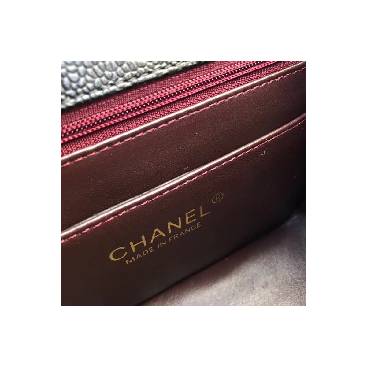 Chanel Caviar Leathe 17cm Classic Flap Bag 1115