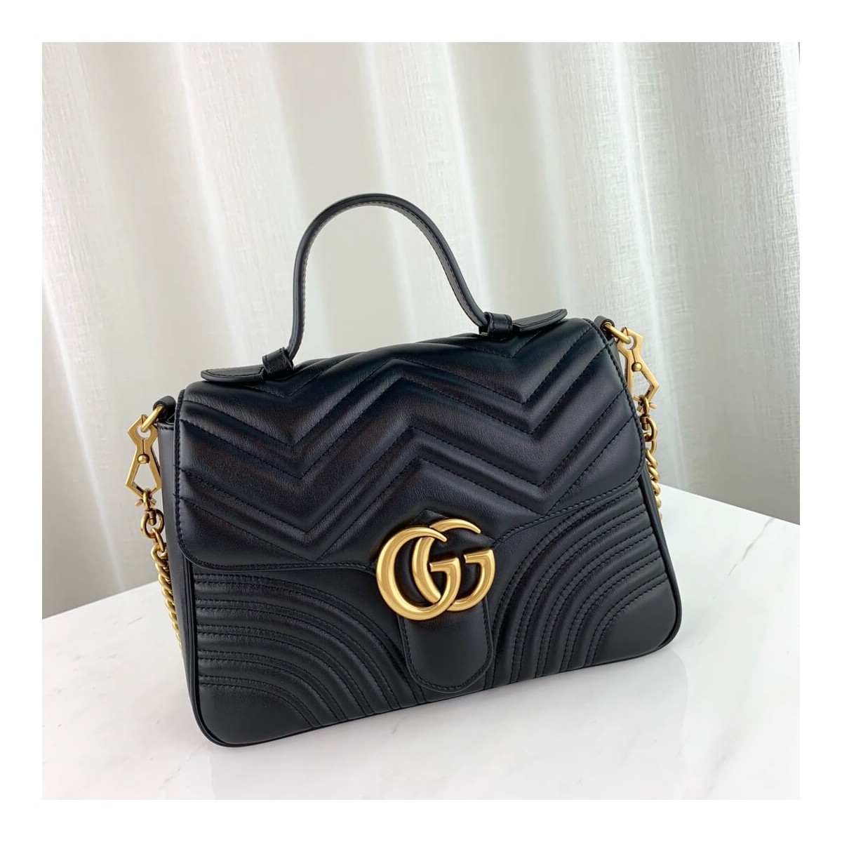 Gucci GG Marmont Matelasse Top Handle Bag 498110