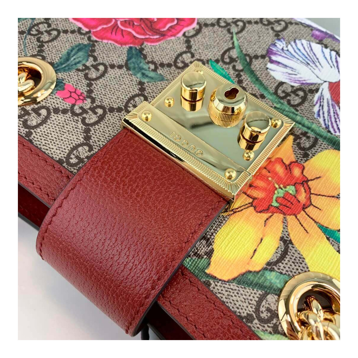 Gucci Padlock GG Flora Small Shoulder Bag 498156