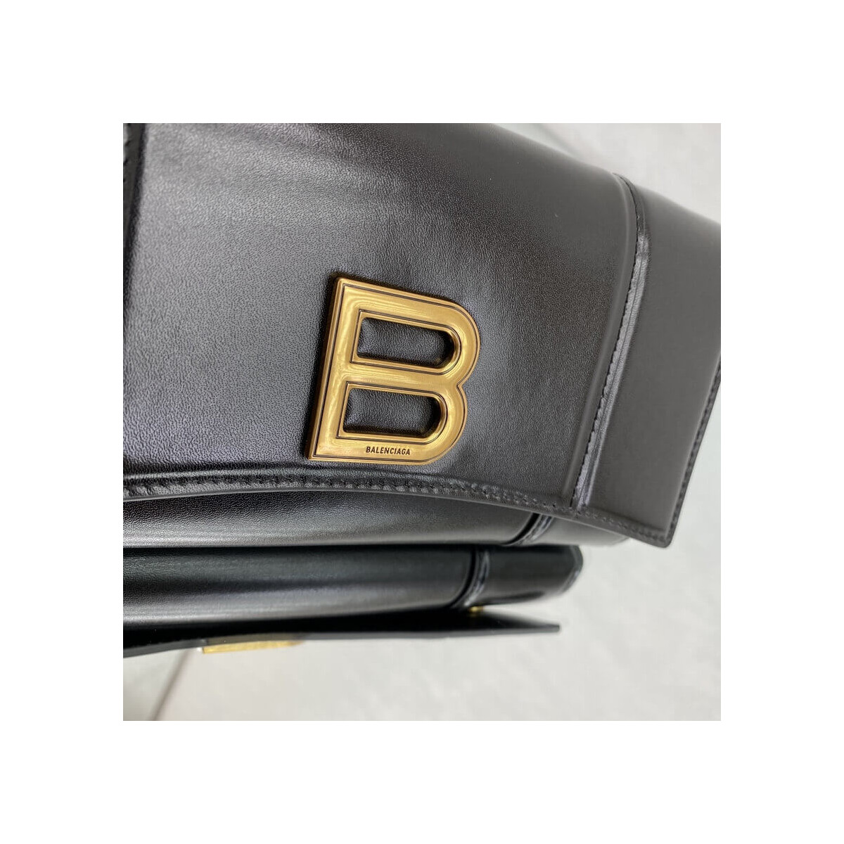 Balenciaga Hourglass Leather Strap Wallet