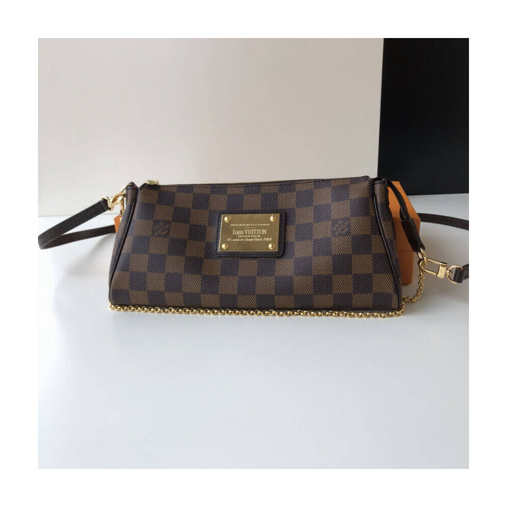 Louis Vuitton Damier Ebene Canvas Eva Clutch N55213