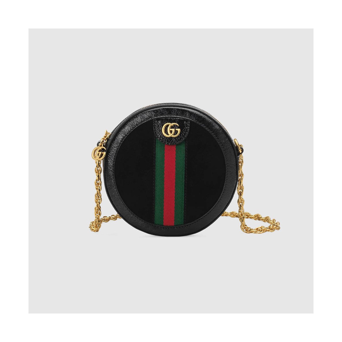 Gucci Suede Ophidia Mini Round Shoulder Bag 550618