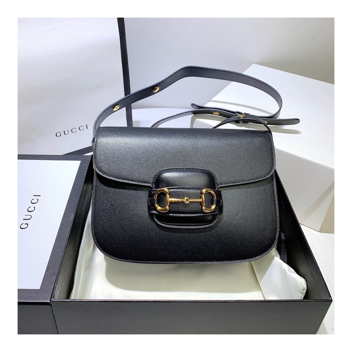 Gucci 1955 Horsebit Leather Shoulder Bag 602204