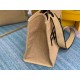 Fendi Sunshine Large Shopper Woven Raffia Tote 8BH372 Beige