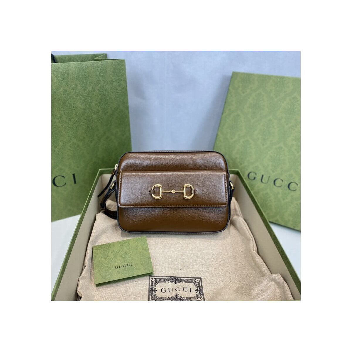 Gucci Horsebit 1955 Small Leather Shoulder Bag 645454