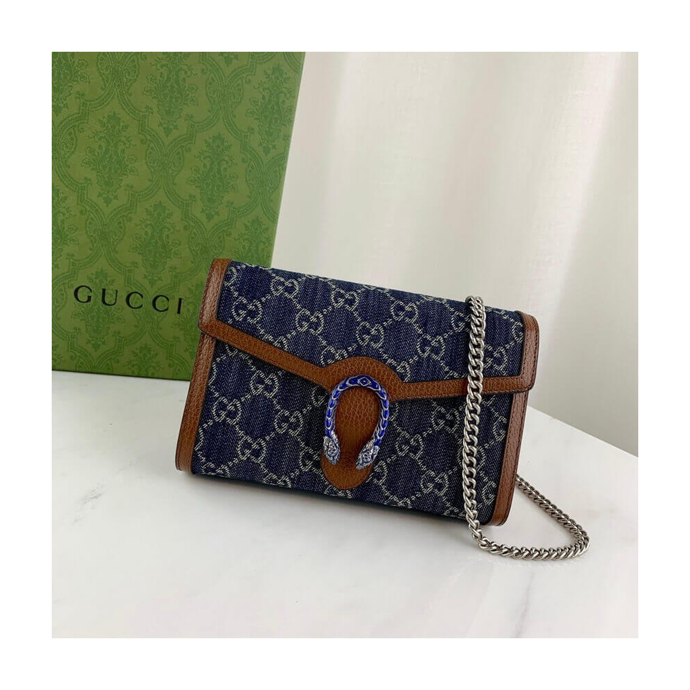 Gucci Denim Dionysus Mini Chain Bag 401231