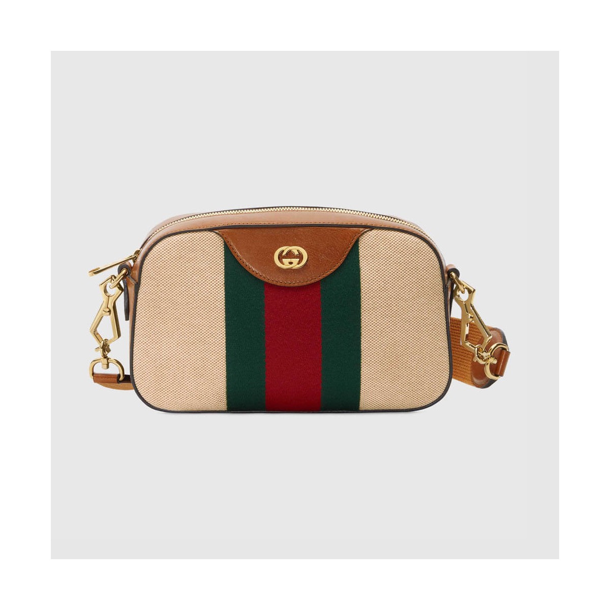 Gucci Vintage Canvas Shoulder Bag 575073 Beige