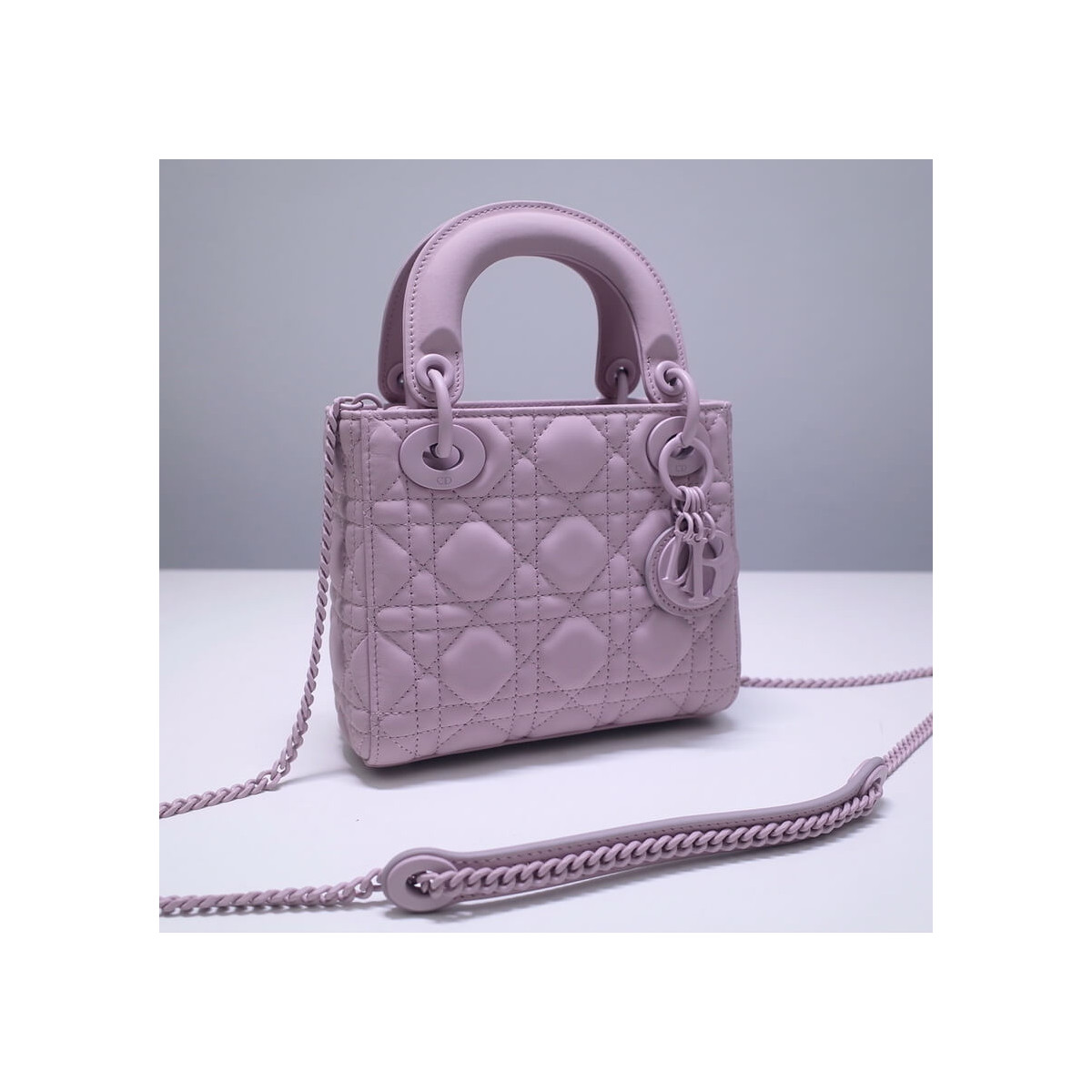 Dior Mini Lady Dior Bag in Ultramatte Cannage Calfskin M0505