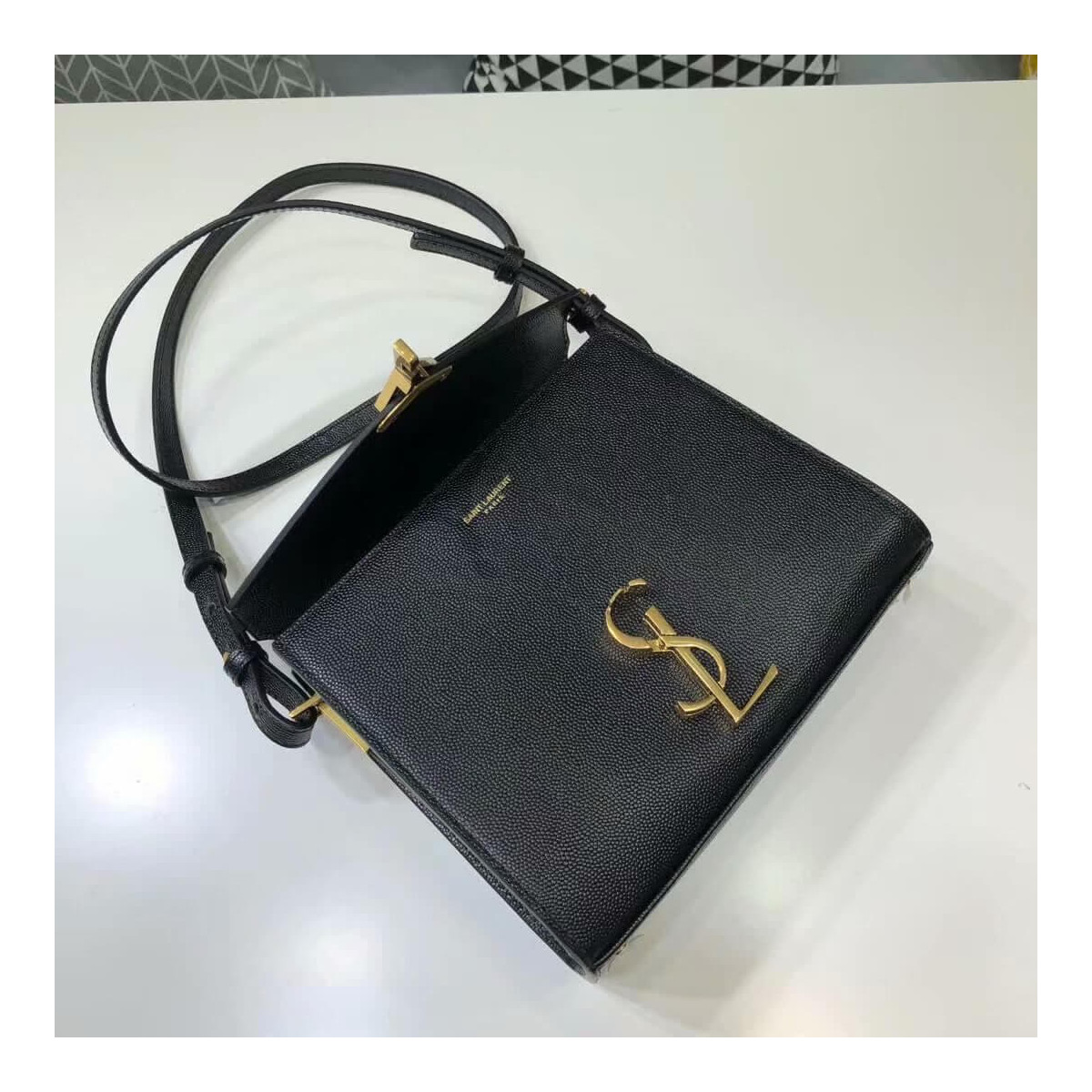 YSL Saint Laurent Cassandra Mini Top Handle Bag 602716