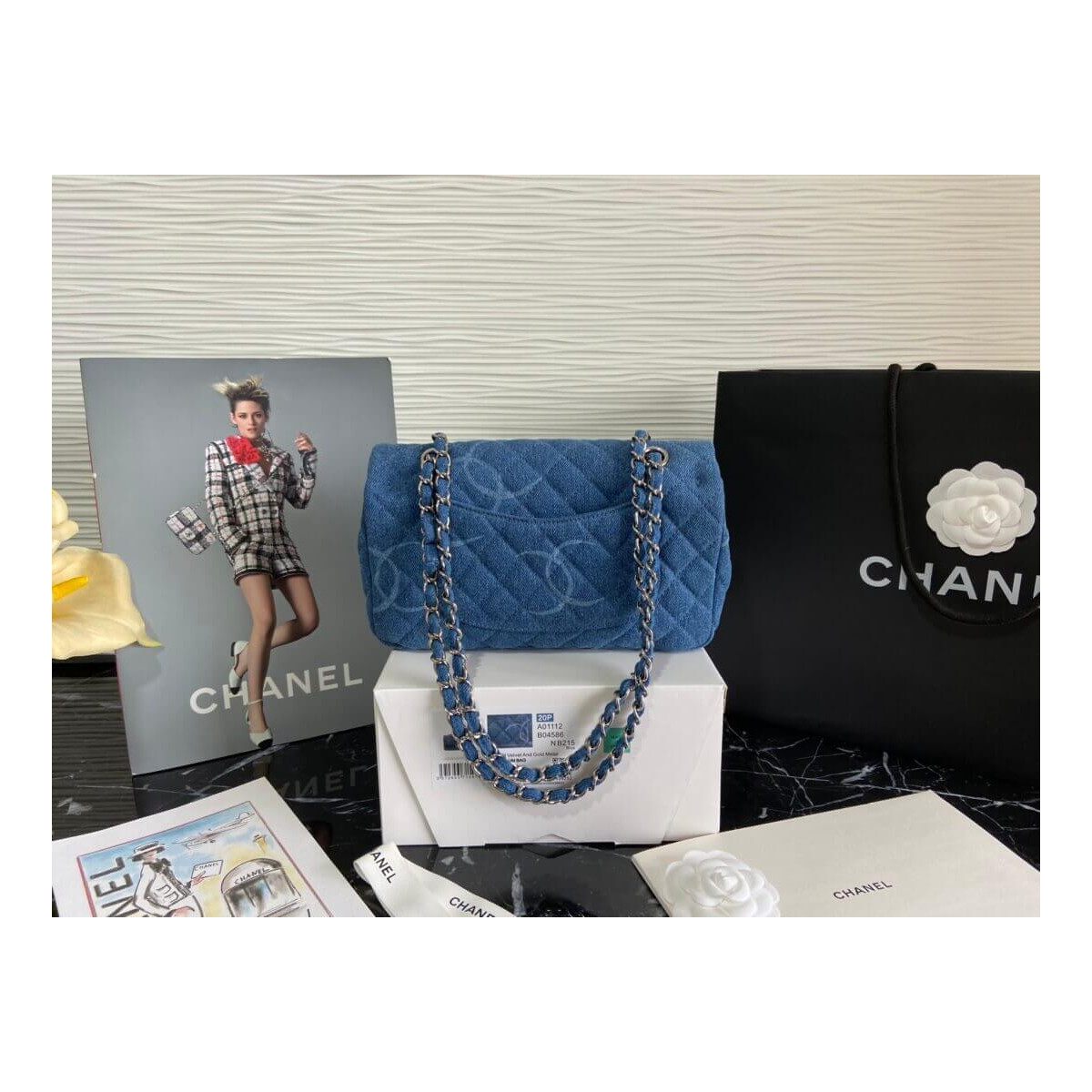 Chanel Denim Classic Flap Medium Bag AS2071