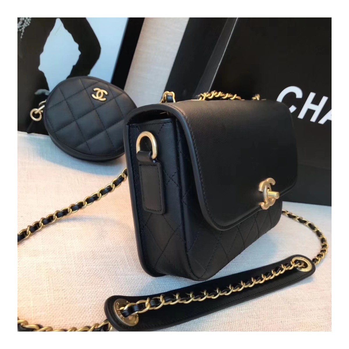 Chanel Flap Bag &amp; Coin Purse AS1094