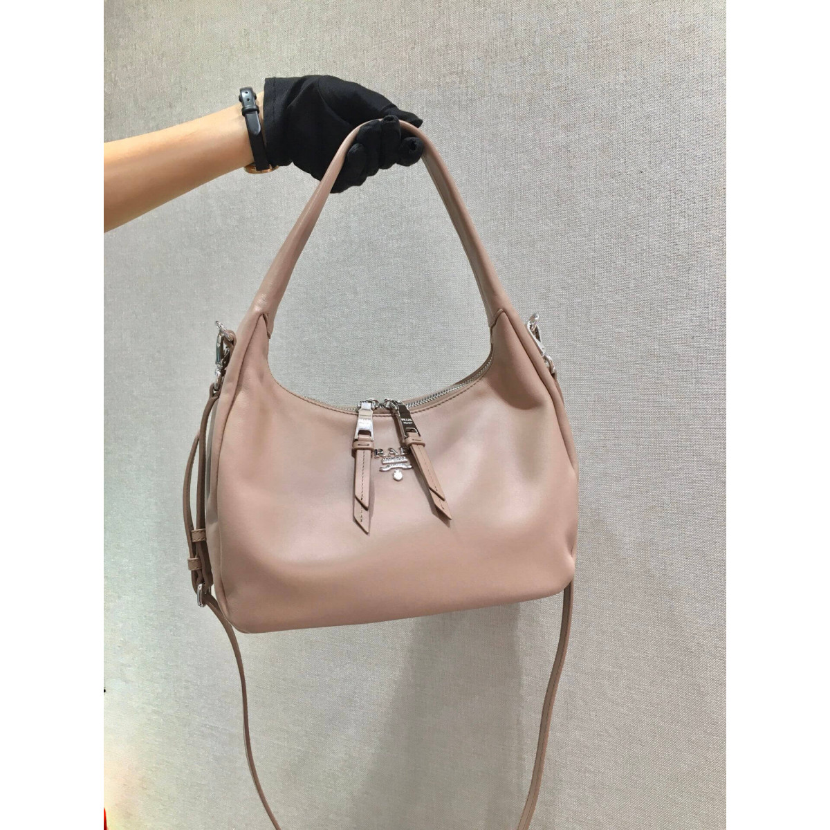 Prada Calf Leather Hobo Bag 26cm 1BC132