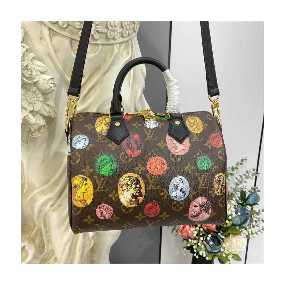 Louis Vuitton Monogram Cameo Printed Speedy Bandouliere 25 M45910